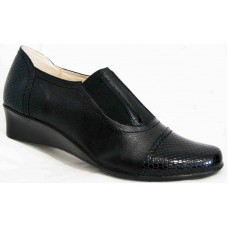 Туфли женские кожаные на резинке большие размеры 0030МД